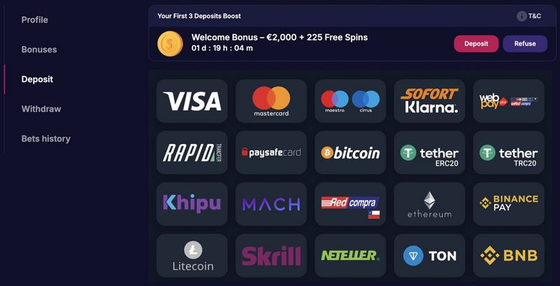 Spelalternativ på NV Casinos webbplats